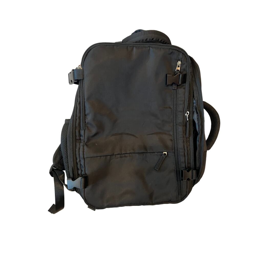 Clamshell Black Padded Computer Backpack